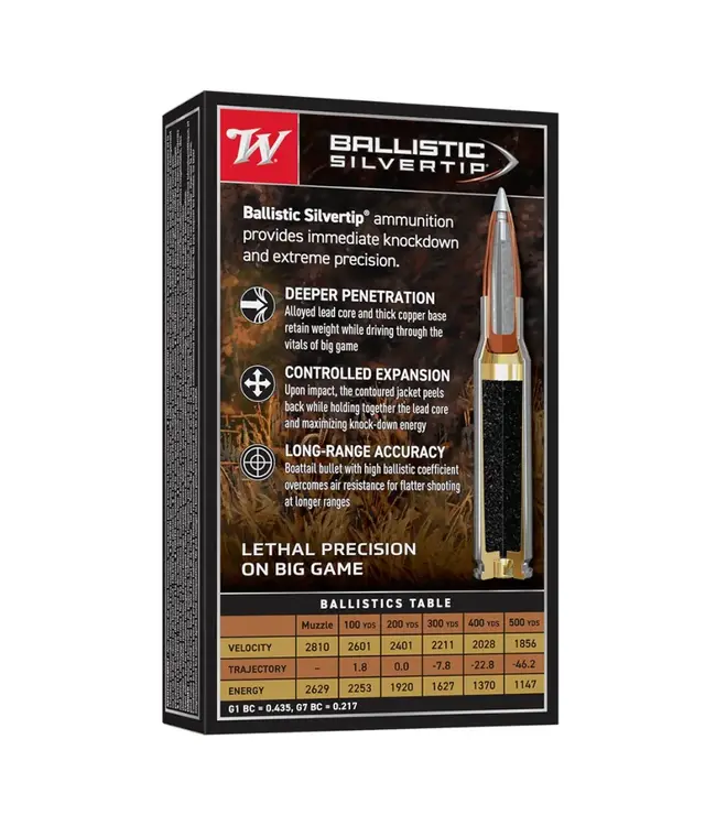 Winchester Ballistic Silvertip Ammunition - 308 Winchester, 150 Grain