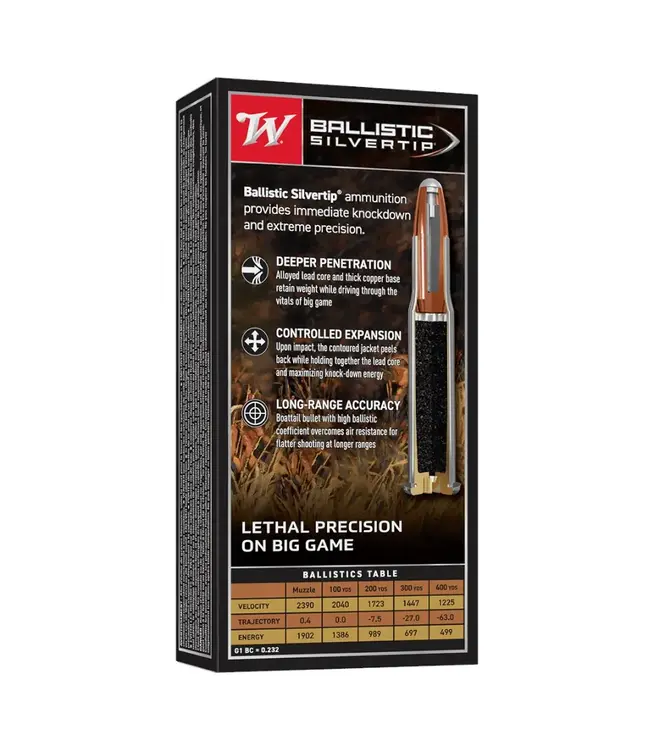 Winchester Ballistic Silvertip Ammunition - 30-30 WIN, 150 Grain