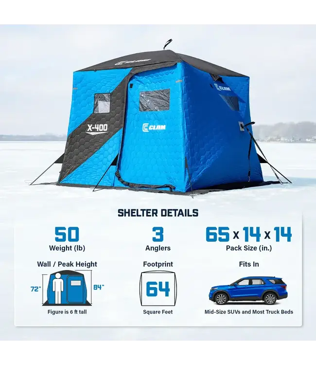 Clam Corporation X-400 Hub Shelter