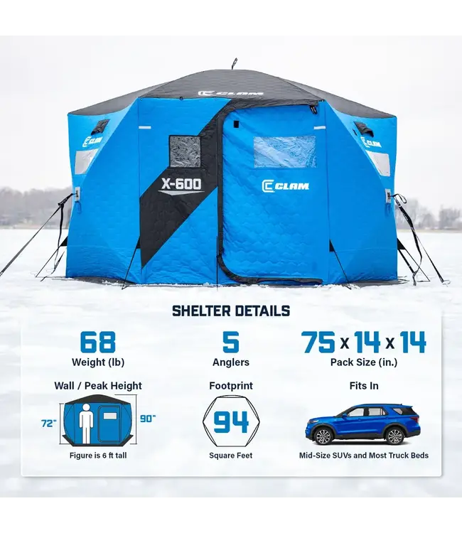 Clam Corporation X-600 Hub Shelter