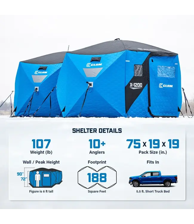Clam Corporal X-1200 Hub Shelter