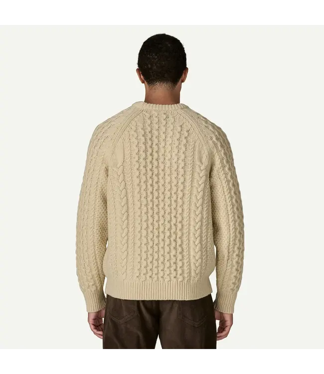 Patagonia Men's Recycled Wool-Blend Cable-Knit Crewneck Sweater