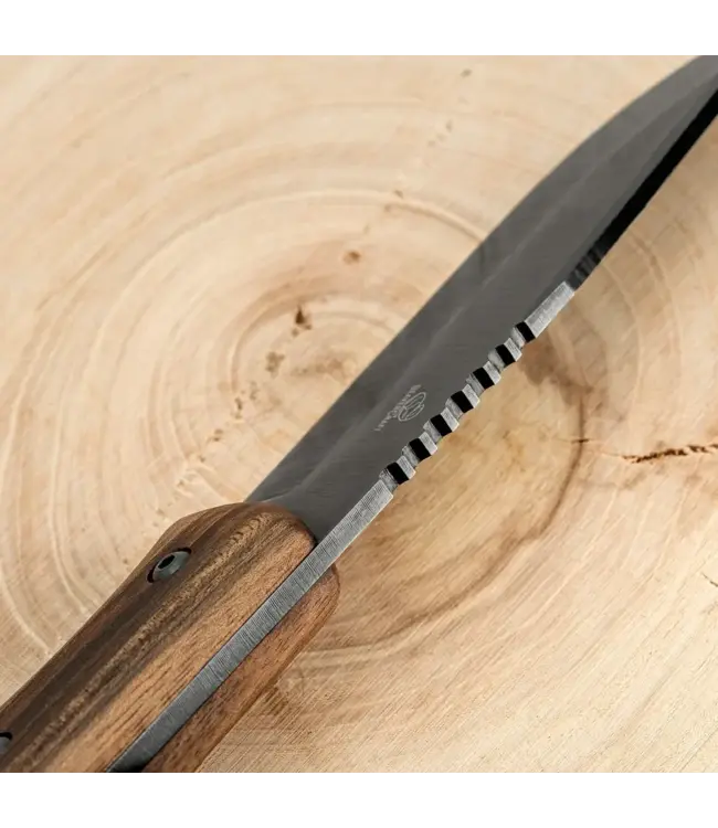 BeaverCraft Bushcraft Knife Dusk – Black Oxide, Leather Sheath