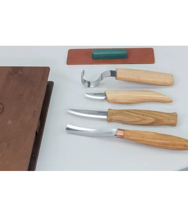 BeaverCraft Spoon & Kuksa Carving Set in Book Case, 4 pcs