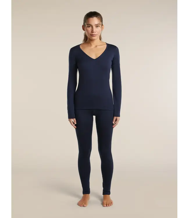Icebreaker Women's Merino 200 Oasis Long Sleeve Thermal V Neck Base Layer