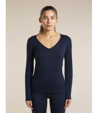 ICEBREAKER Icebreaker Women's Merino 200 Oasis Long Sleeve Thermal V Neck Base Layer