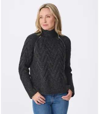 KRIMSON KLOVER Krimson Klover Women's Chloe Cable Mock Neck Sweater