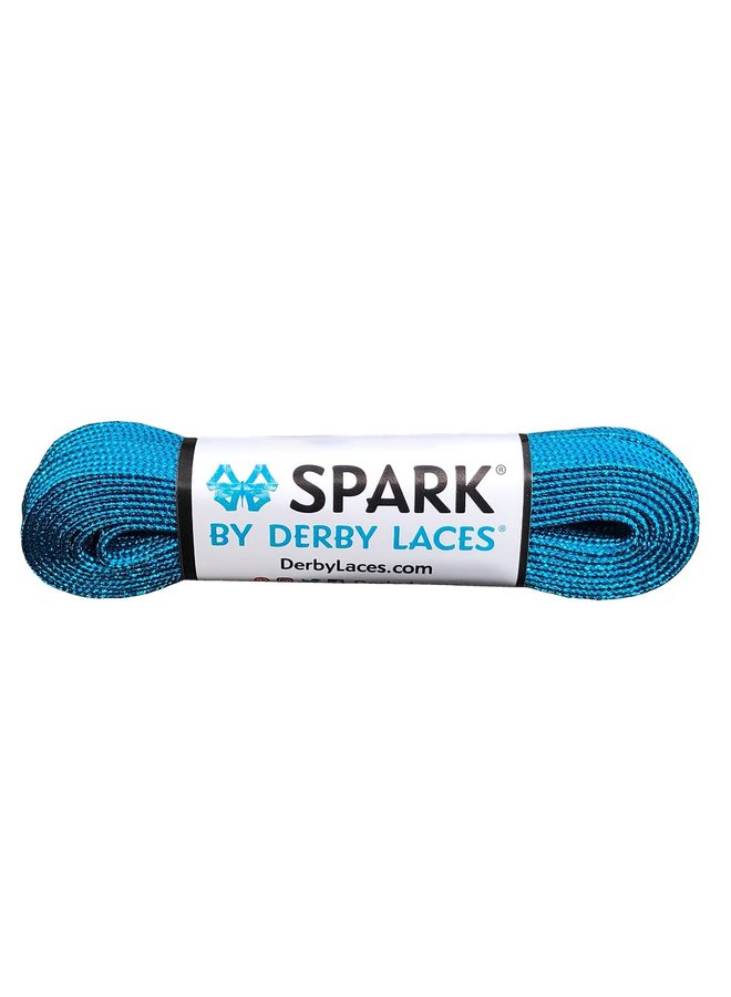 Derby Laces SPARK - Pool Blue Metallic