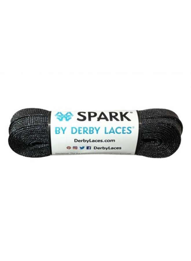 Derby Laces SPARK - Black Metallic
