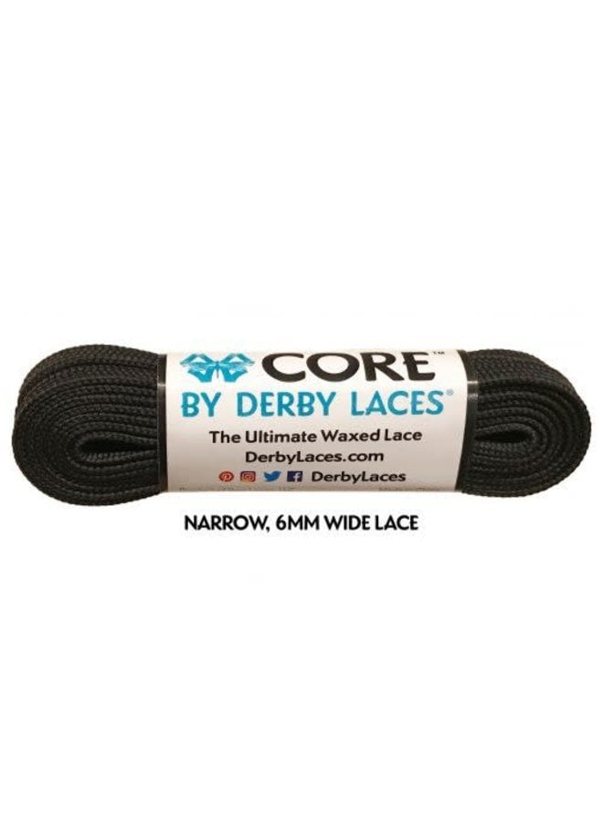 Derby Laces 6mm CORE - Black