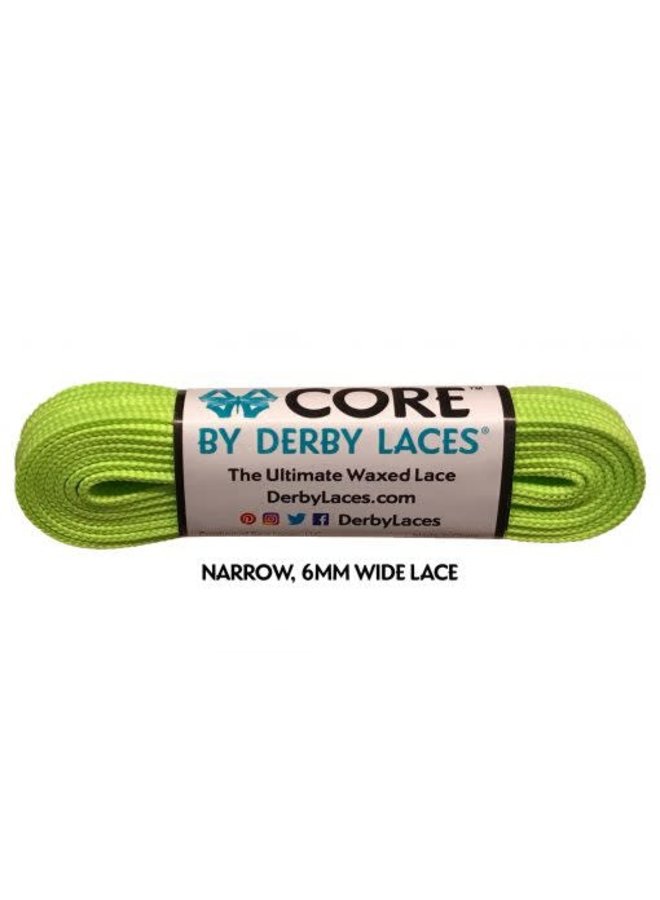 Derby Laces 6mm CORE - Lime Green