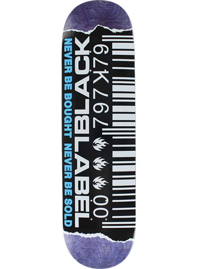 Black Label Bar Code Ripped Deck - 8.25"
