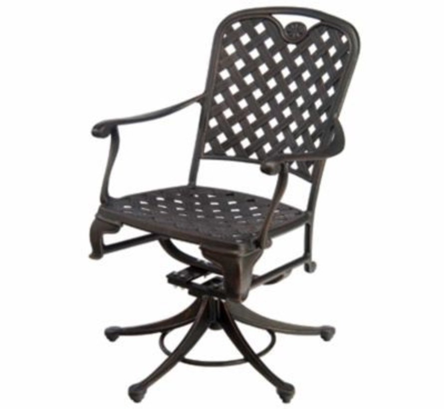 Summer Classics Provance Swivel Rocker Dining Chair In