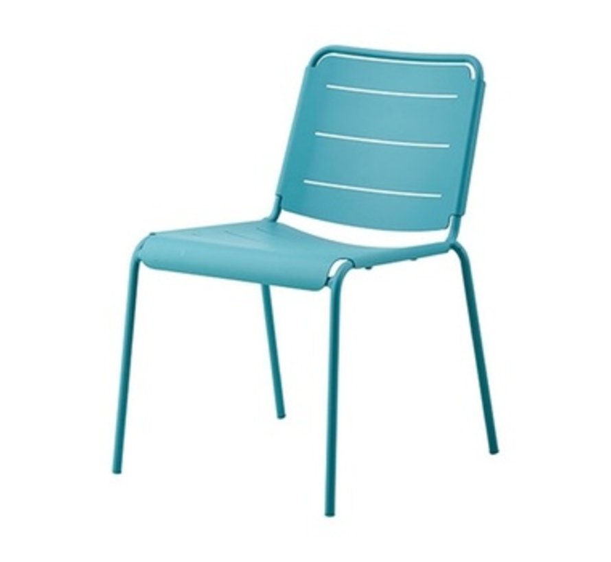 Copenhagen Side Chair In Aqua Aluminum Sold In Sets Of 2