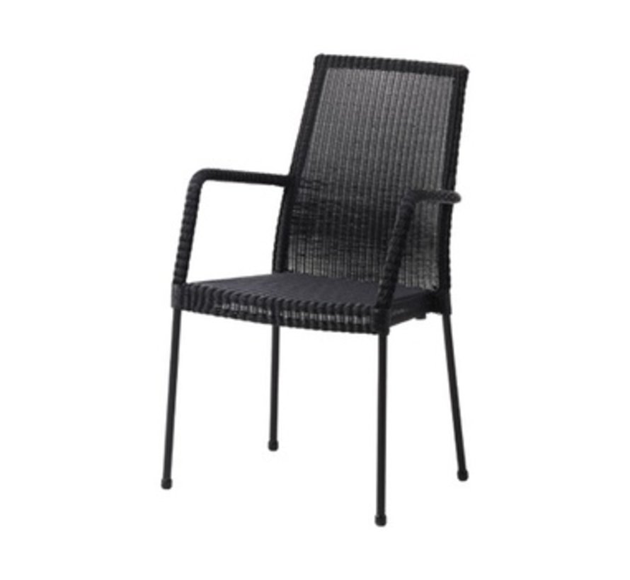 Newport Arm Chair In Black Cane Line Fibre Kolo Collection