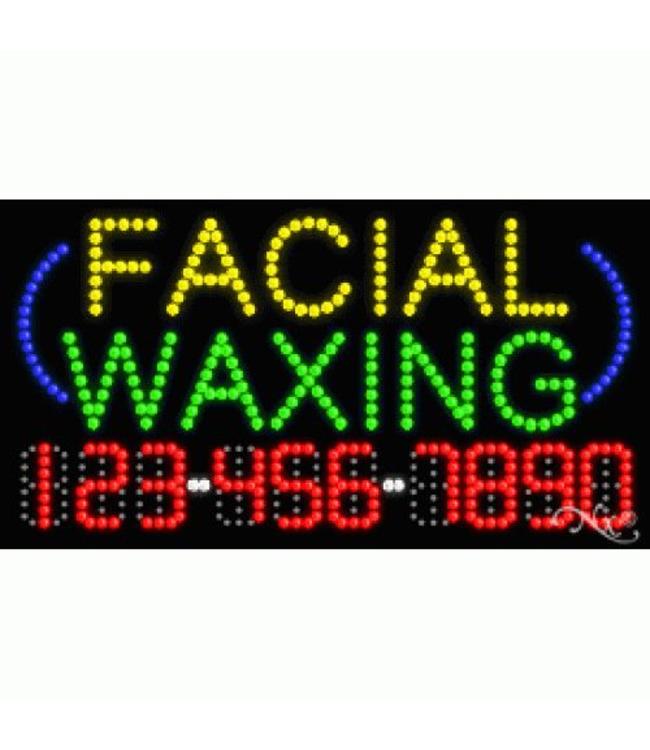 Neon & Led   Signs LED SIGNS #LD25003  Facial Waxing 123-456-7890