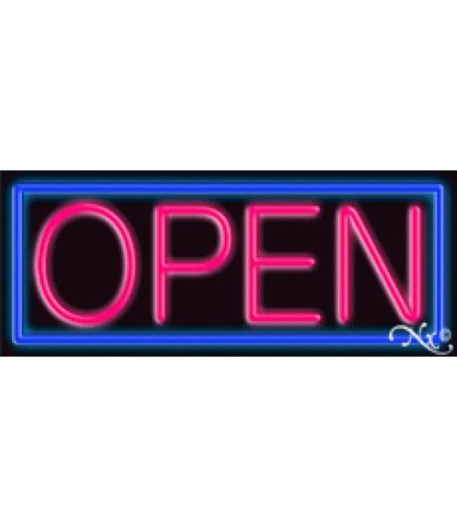 Neon & Led   Signs NEON SIGNS #NS10001-BK Open (Blue/Pink)
