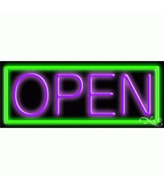 Neon & Led   Signs NEON SIGNS #NS10001-GP Open (Green/Purple)