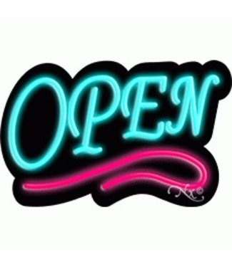 Neon & Led   Signs NEON SIGNS #NS10002 - AK Open (Aqua/Pink)