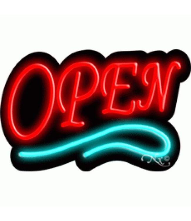 Neon & Led   Signs NEON SIGNS #NS10002 - RA Open (Red/Aqua)