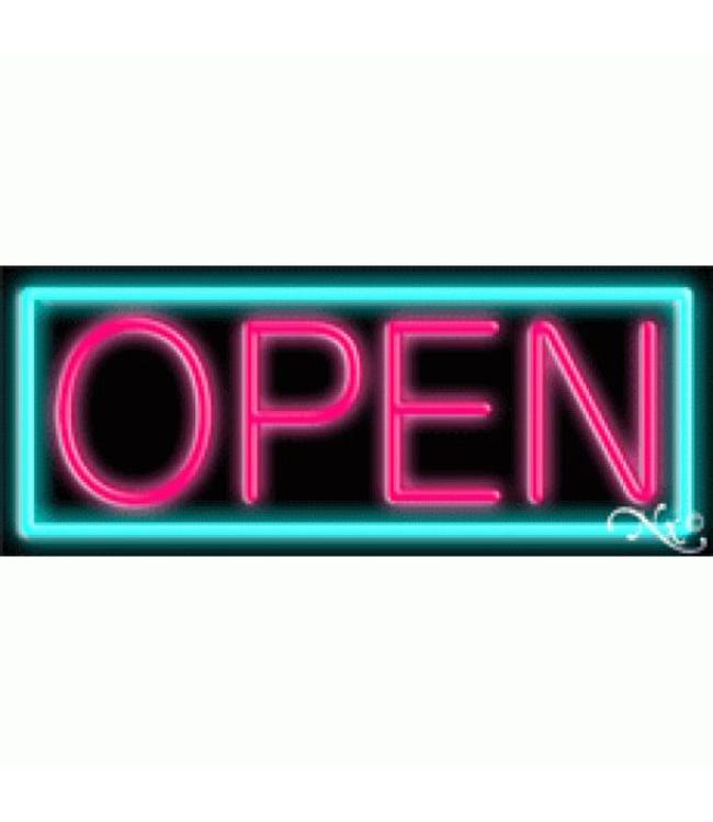 Neon & Led   Signs NEON SIGNS #NS12113 - AP Open (Aqua/Pink)