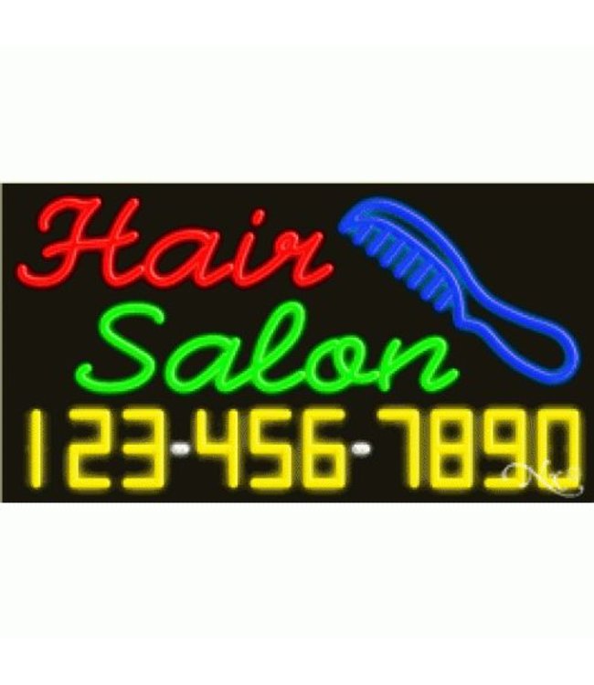 Neon & Led   Signs NEON SIGNS #NS15072 Hair Salon & Phone