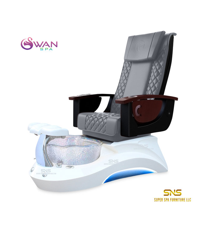 SNS  Pedicure  Chair S720 White Pearl Swan Spa Chair
