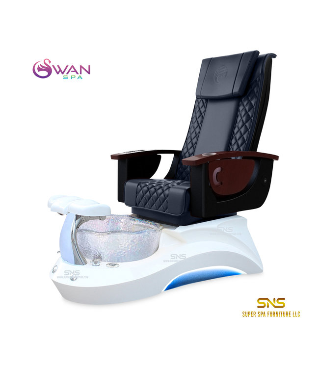 SNS  Pedicure  Chair S720 White Pearl Swan Spa Chair