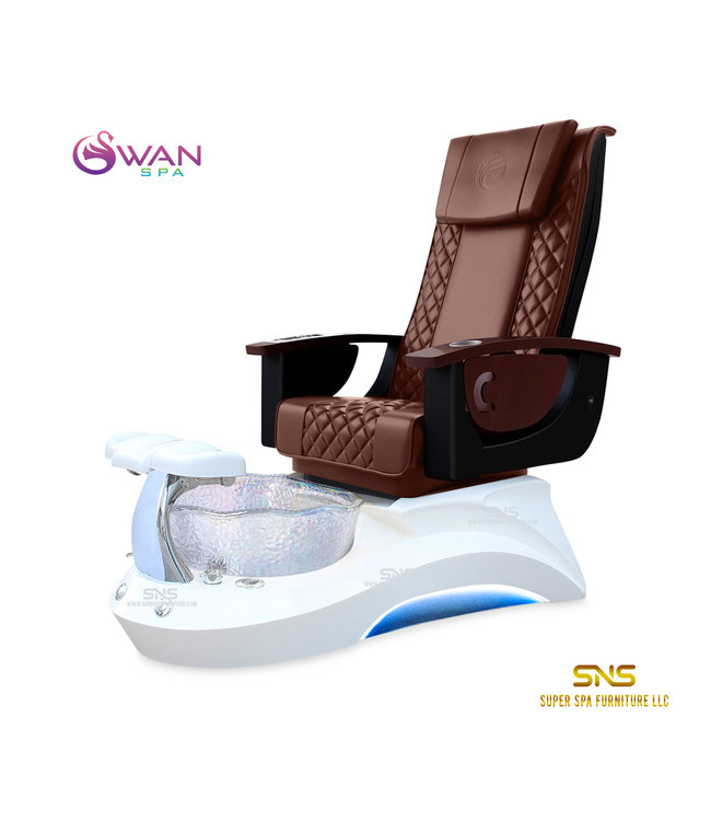SNS  Pedicure  Chair S720 White Pearl Swan Spa Chair