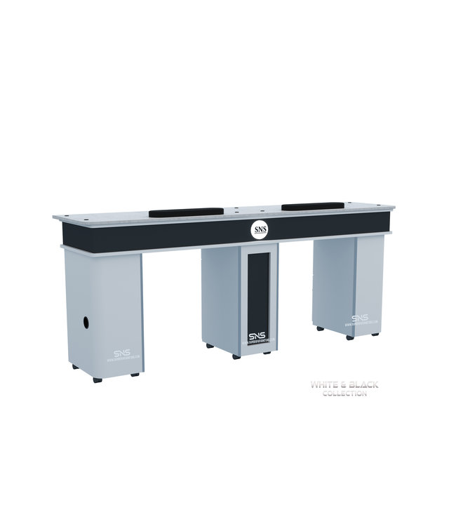 SNS White & Black WB902  Double Nail Table