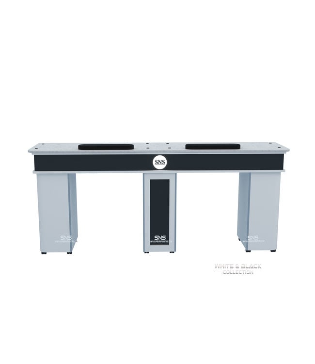 SNS White & Black WB902  Double Nail Table