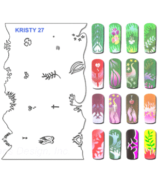 Airbrush Nail Art Stencil 