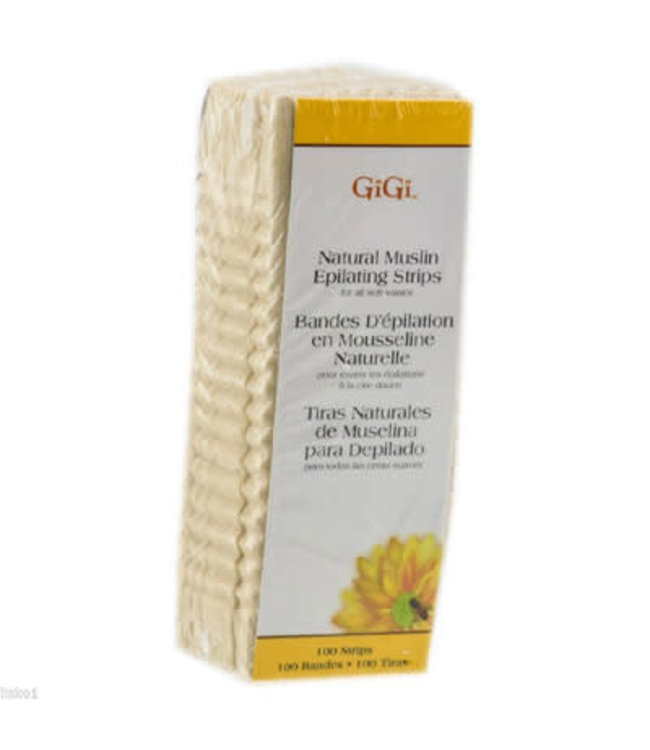 Gigi Natural Muslin Epilating Strips 100ct