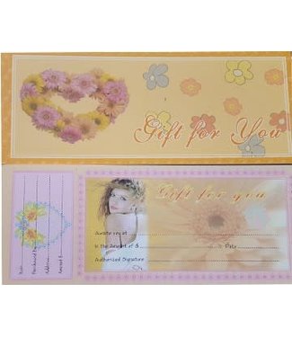 Gift Certificates - 100 pages /Orange #NAC203