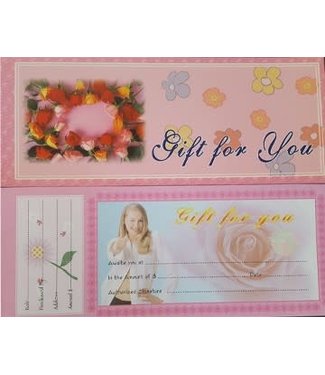 Gift Certificates - 100 pages /Pink #NAC204