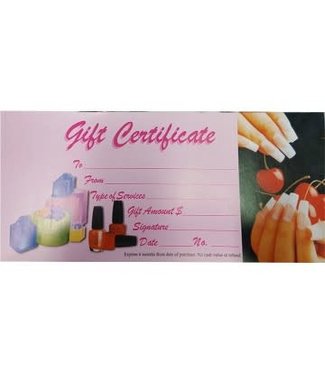 Gift Certificates - 25pages /Hands & Red Cherries #NAC207