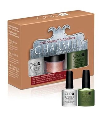 CND Shellac & Additives Charmed  Collection Green & White