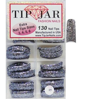 Nails Glitter Tips # CLG15