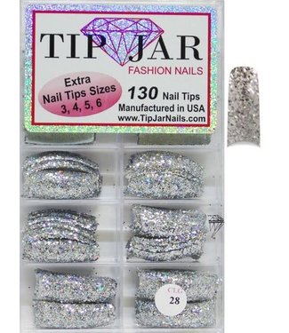 Nails Glitter Tips # CLG28