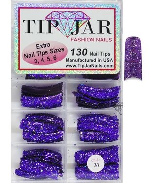 Nails Glitter Tips # CLG31
