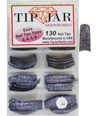 Nails Glitter Tips # CLG34