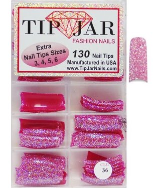 Nails Glitter Tips # CLG36