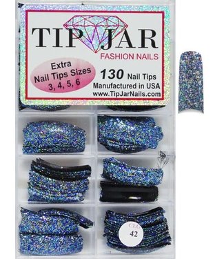 Nails Glitter Tips # CLG42