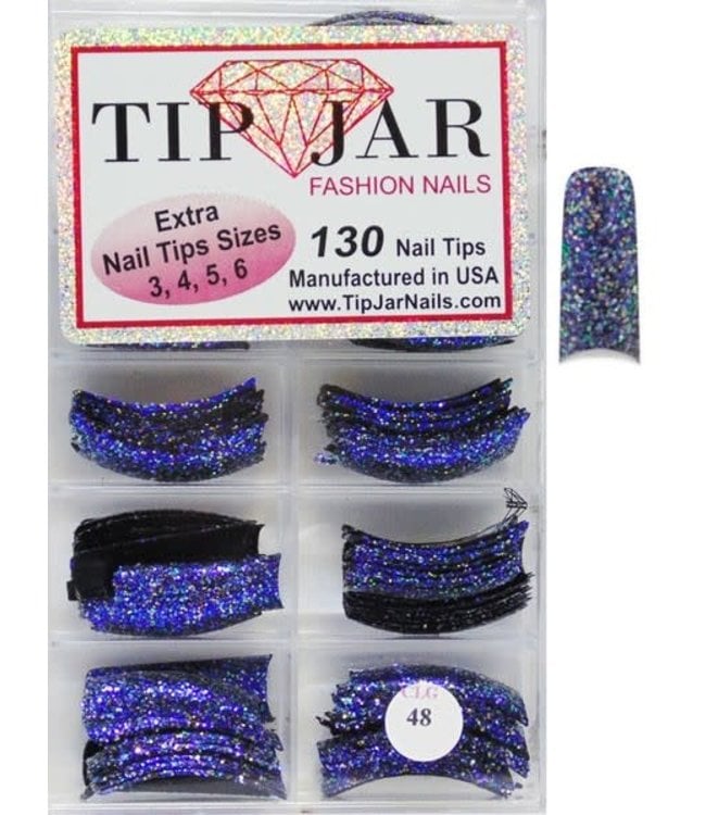 Nails Glitter Tips # CLG48