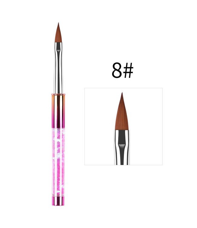 Pink  handle kolinsky brush