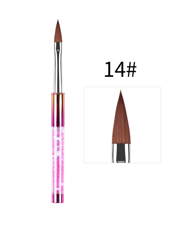 Pink  handle kolinsky brush