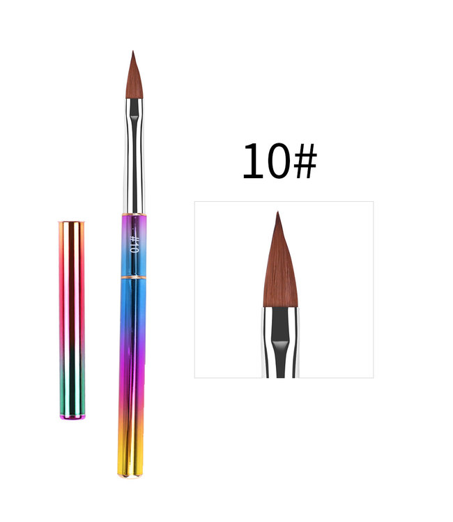 Rainbow Kolinsky  Nail Brush