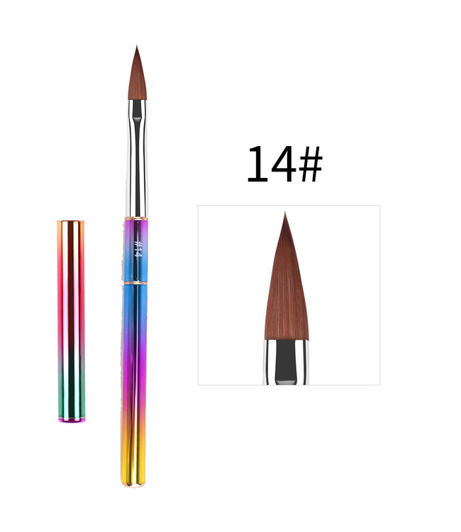 Rainbow Kolinsky  Nail Brush