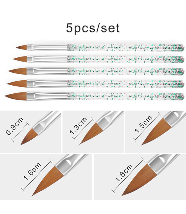 Nail Brush Set 5pcs  #NAR02
