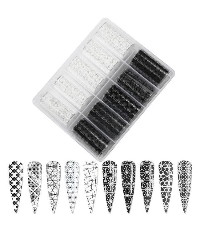 Nail Art Foil Transfer 10 rolls #NF3340